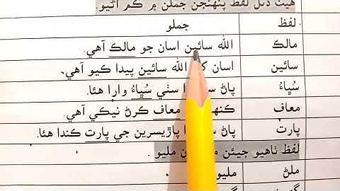 Video Lecture of Sindhi for class 3rd