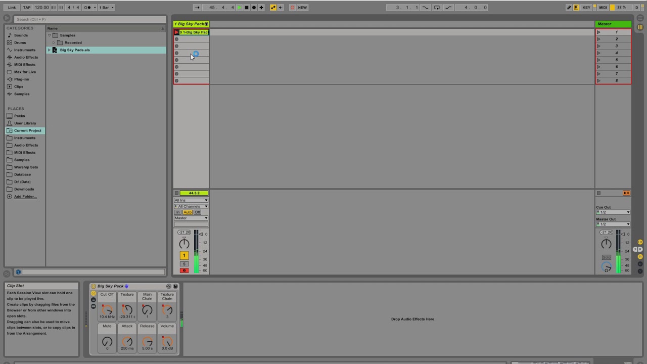 Ableton Pad Samples Recorded with Big Sky