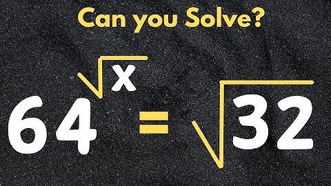 How to SOLVE the interesting Indicial equation #solveexponentialequation #mathproblem