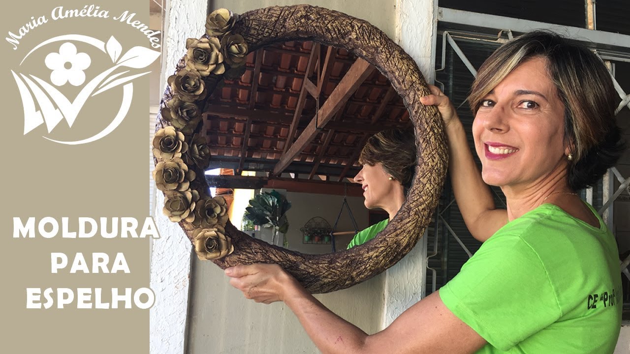 КАК РАМА ДЛЯ ЗЕРКАЛА С ЦЕМЕНТОМ И БУМАГОЙ