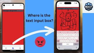 React Native Text Input iOS and Android - Handling Keyboard