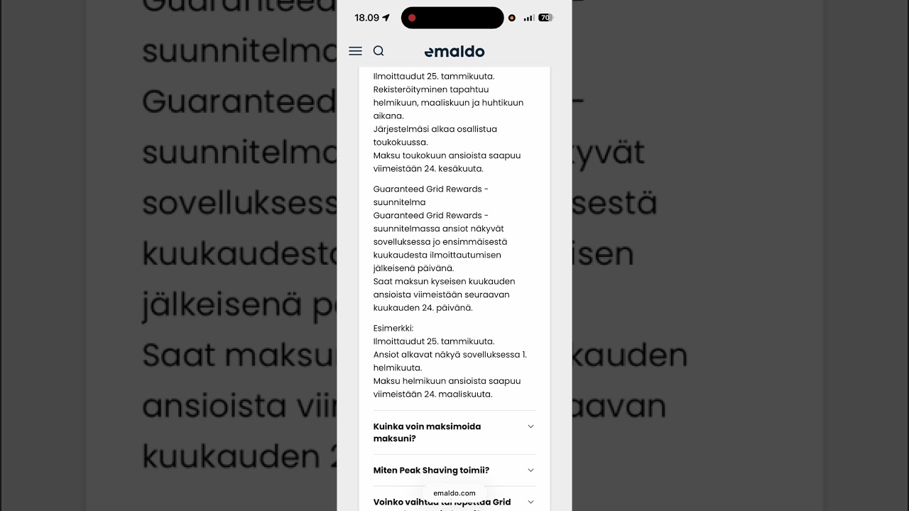 Emaldo Grid Rewards valinta