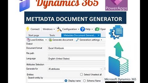 XRMToolBox Metadata Document Generator: Dynamics 365