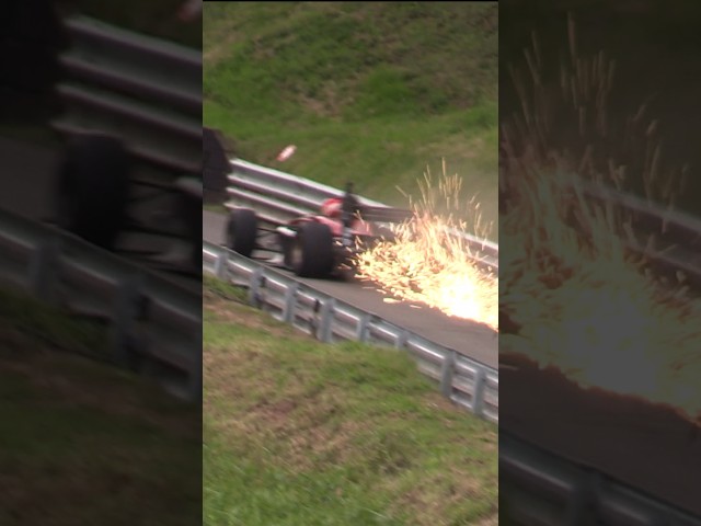 Matthew Ryder HUGE CRASH at Shelsley Walsh Hillclimb 02/06/24 #crash #hillclimbracing #cars class=