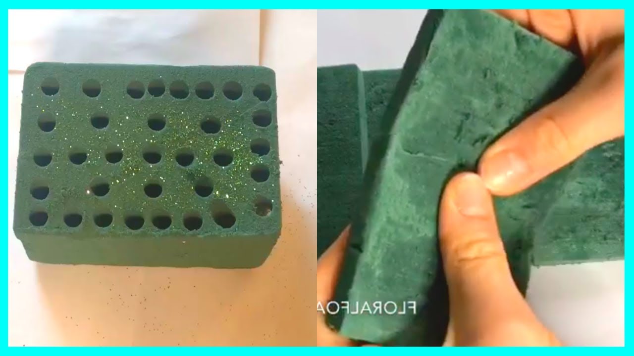 Floral Foam ASMR Relaxing Crushing Compilation Video 134 YouTube