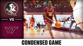 Florida State vs. Virginia Tech Condensed Game | 2024-25 ACC Womens Basketball
