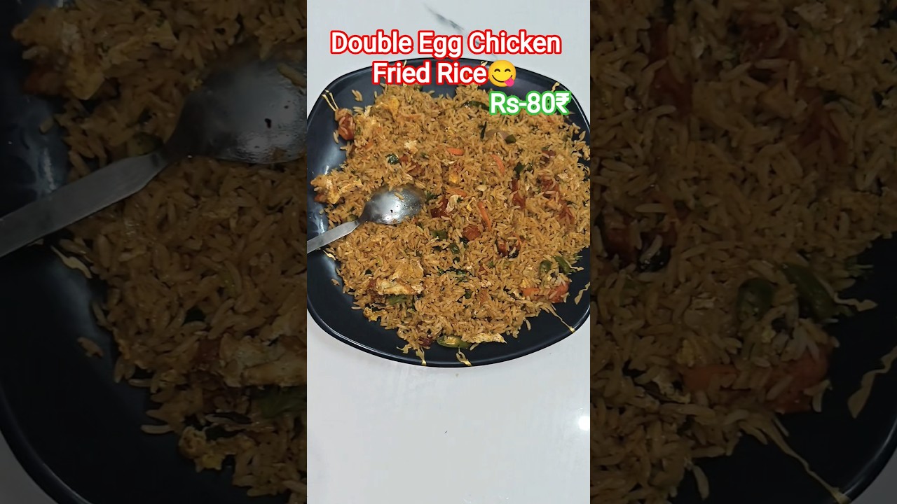Double egg chicken fried rice 😋