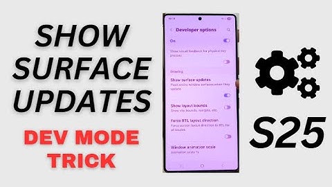 How to Enable/Disable SHOW SURFACE UPDATES on Galaxy S25/S25+/Ultra/Edge | Dev Mode Secrets!