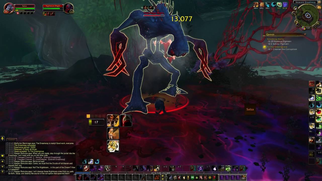 How to Cleanse the Corruption in the Dreamgrove quest - World of Warcraft Legion