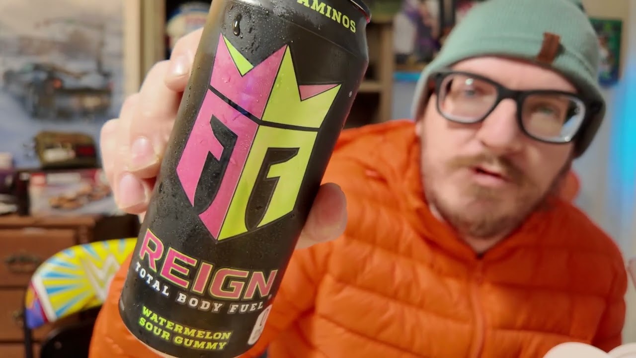 REIGN watermelon sour gummy energy drink review