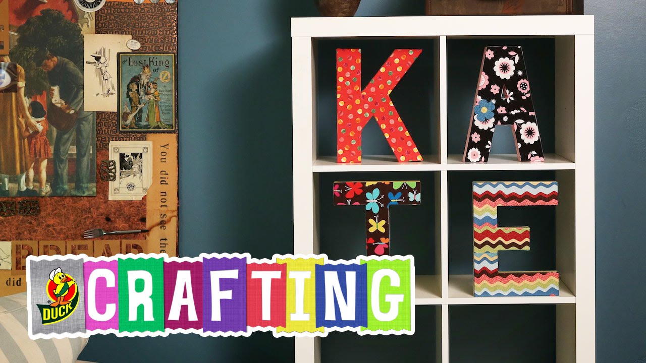 How to Craft a Duct Tape Decorative Letter YouTube