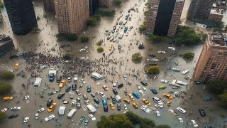 Floods Continue to New York City! Drone footage shows no signs of recovery