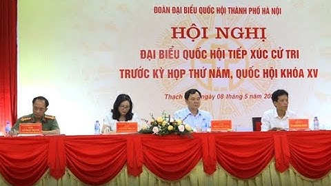 Đoàn đại biểu Quốc hội thành phố Hà Nội tiếp xúc với cử tri huyện Thạch Thất