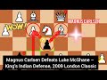 "Magnus🥉" Carlsen Defeats Luke McShane 👿King’s Indian Defense, 2009