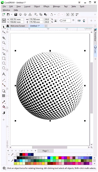 3d Sphere in CorelDraw #learncoreldraw #design #coreldesign #create3dtext