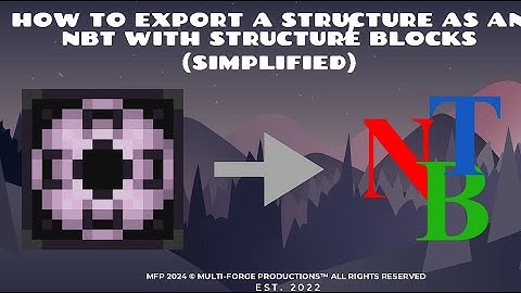 How to use structure blocks and export structures as NBT files (Simplified)