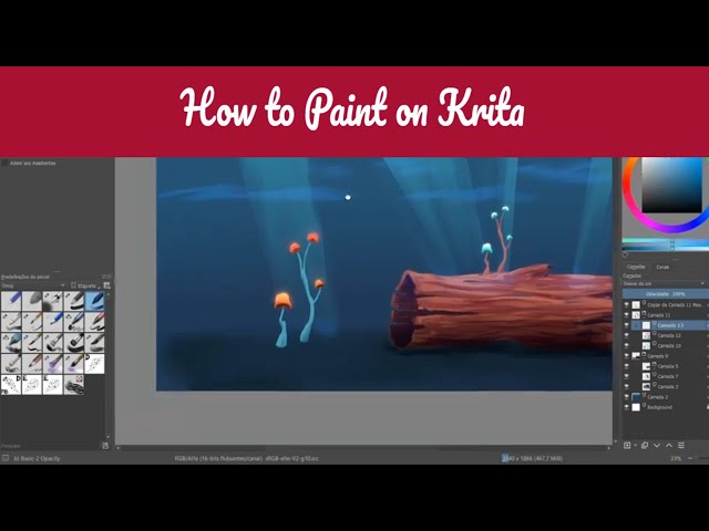 Krita Step By Step Digital Painting Game Scene