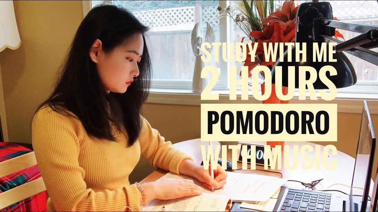 Study with me, 2 hours Pomodoro Session with music | real time - YouTube