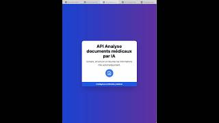 Analyse documents médicaux par IA API #api