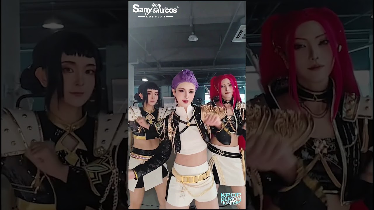 💥💥💥K-pop superstars Rumi, Mira, and Zoey Cosplay costume showcase!!🌈💥 #sanymucos #kpopdemonhunters