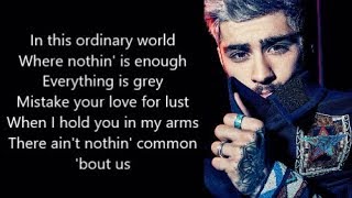 ZAYN - Common (lyrics)