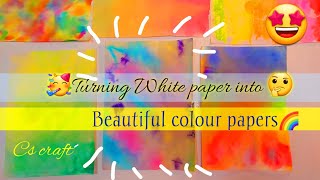 Making white papers beautiful colour papers|diy colour paper|paper craft #shorts screenshot 3