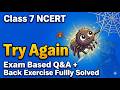 Try Again Poem Class 7 NCERT  Exam Based Q&amp;A + Back Exercise Fully Solved 🕷️