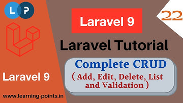 ADD, EDIT, DELETE, LIST using Laravel | Laravel CRUD Operation | Laravel 9 | Learning Points