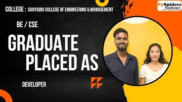 BE (CSE) Graduate Placement Story From PySpiders Rajajinagar | As a  DEVELOPER