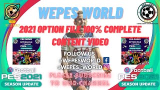 PES 2021 EFOOTBALL OPTION FILE PS4 - 100% COMPLETE & INCLUDES LEGENDS - WEPES WORLD CONTENT VIDEO