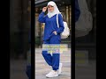 blue outfits with white sneakers #ytshorts #modestfashion #hijab #viral #abayaworld