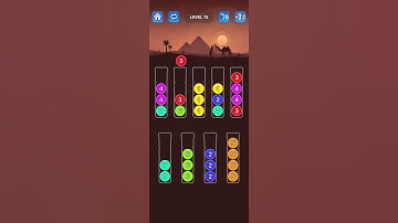 Ball sort level 75 #ballsortpuzzlecolorsortinggames #like #gaming #ballsortcolorwaterpuzzle