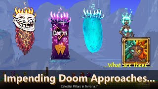 My Terraria Celestial Pillars look very odd and cursed ─ My mind has gone numb...