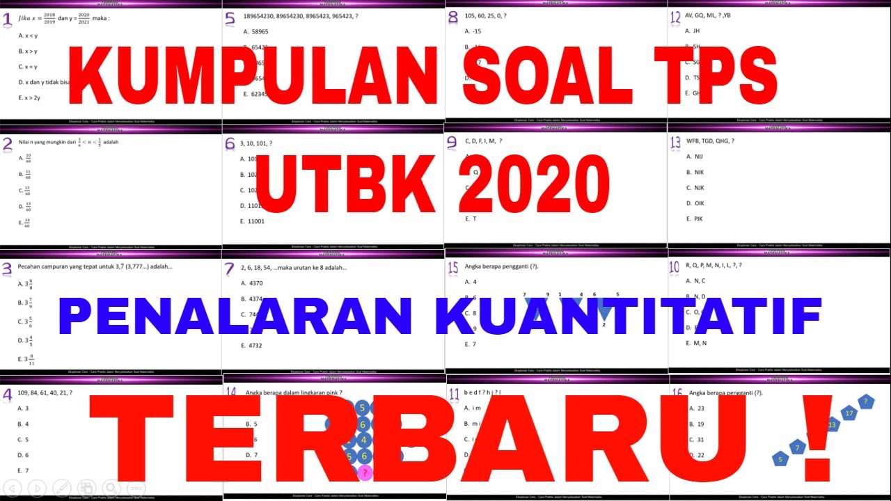 Bocoran soal tps utbk sbmptn 2020 - YouTube