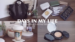 Days in my life, My New Bag vlog, cooking, work, shopping, what’s in my bag, etc…