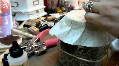 Altered Jar Lid Tutorial-Halloween Decor