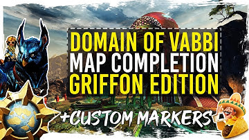 Guild Wars 2 - Domain of Vabbi Map Completion with Custom Markers
