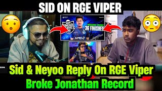 S8ul Sid & Neyoo React Jonathan 16 Kills Record Broken 💔😯 RGE Viper Solo 18 Kills in Bgis 😳 | Bgmi