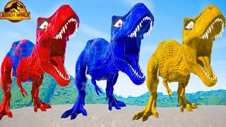 All Dinosaurs Fighting TRex vs IRex Green Dinosaur Indominus Rex Color Pack Jurassic World Evolution