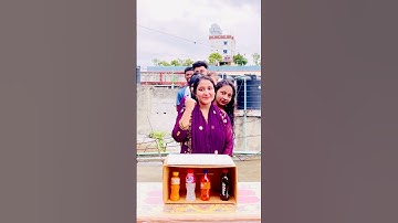 match the color of the water bottles #challenge #matching #games #coupleschallenge #relationship