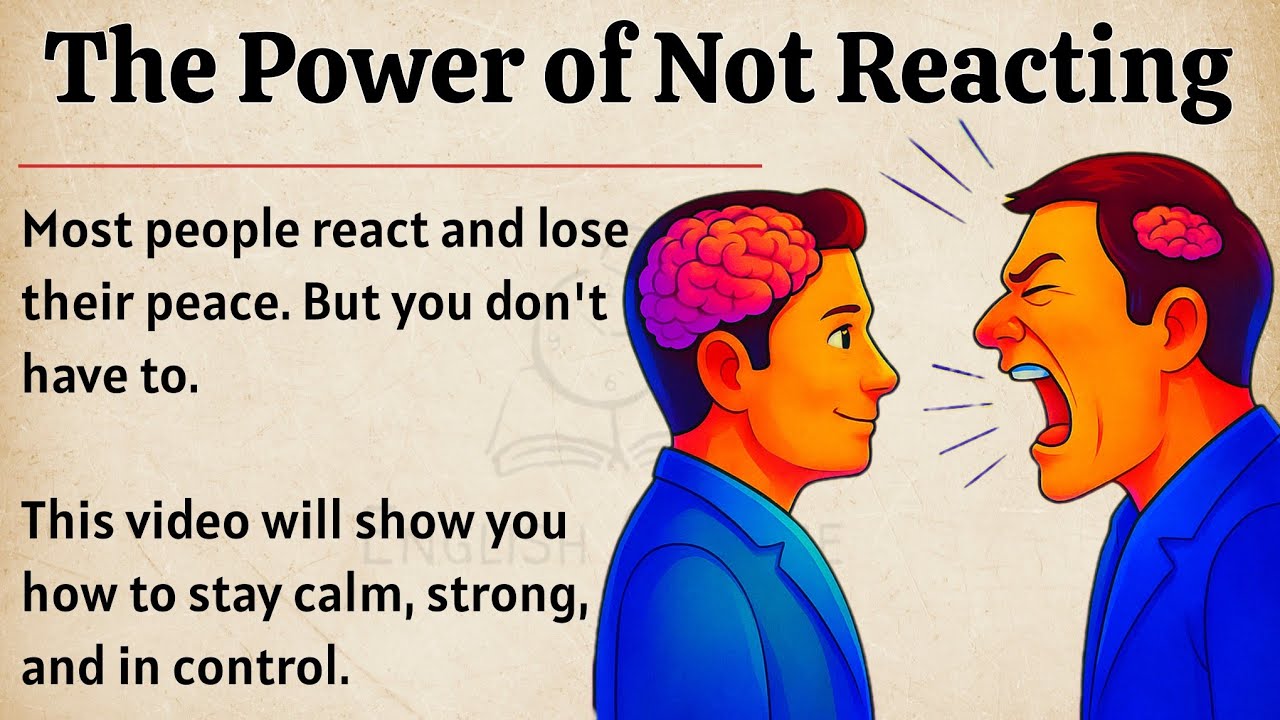 Outline Video The Power of Not Reacting || Graded Reader || Improve Your English Fluency ✅️