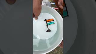Indian 🇮🇳 Flag Drawing With Floating Pen | National flag In Water #art #shorts