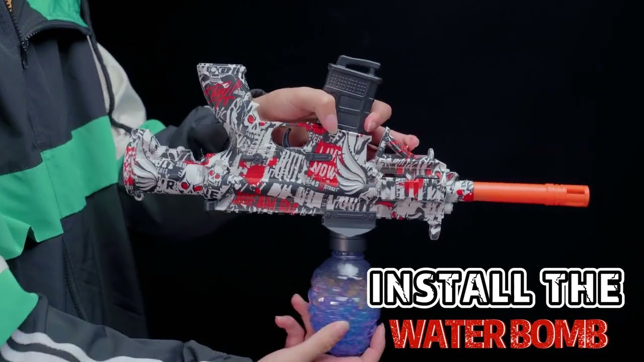 Gel Ball Blaster Automatic-M416 mini Red ，Splatter Toy Gun