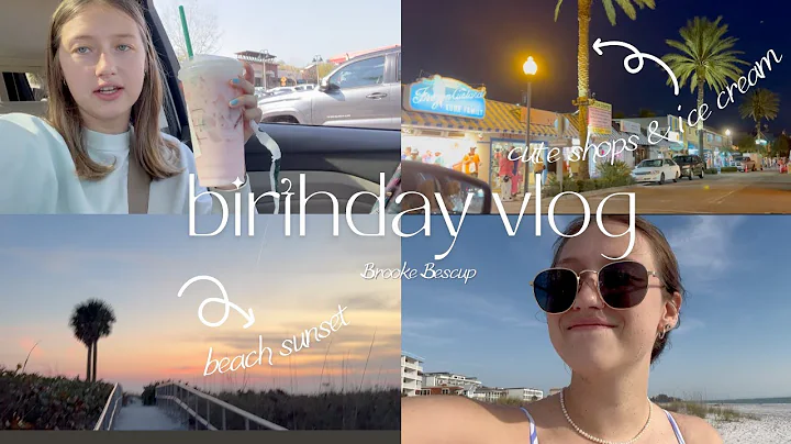 Birthday Vlog: Free stuff, beach sunset, cute shop...