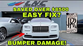 HOW TO REPAIR FRONT BUMPER ON ROLLS ROYCE WRAITH, SAVED OVER $8,500!