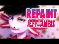 Christmas special 🎄 Doll Repaint: Jeff Ambis, Axolotl Punk Goth. Ooak Monster high custom