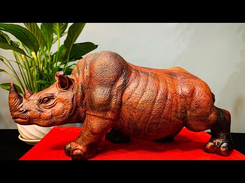 Video gỗ mỹ nghệ. Tê giác. Đại bàng. Tùng bonsai. - youtube