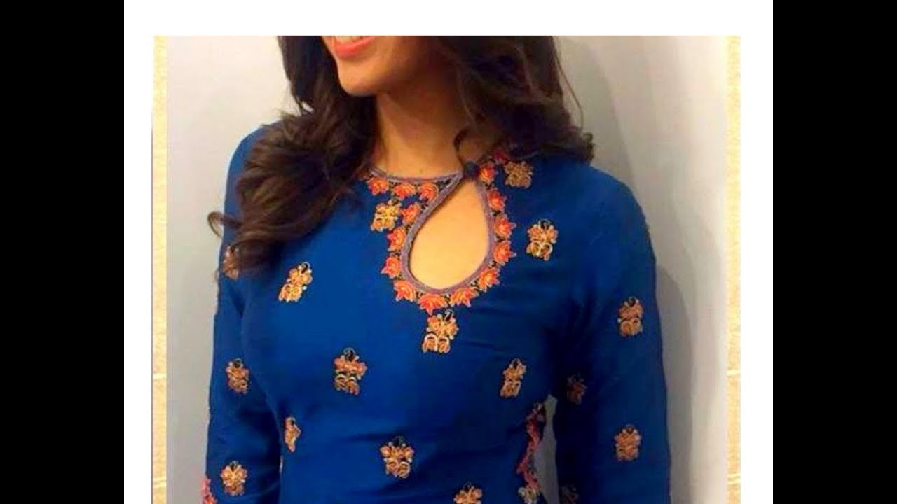 Front neck designs kurtis, Color : Black, Blue, Red, Pink at Best Price in  Chennai