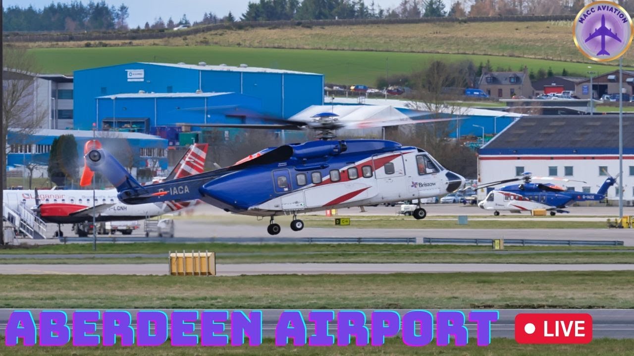 🔴4K LIVE HELICOPTERS spotting at Aberdeen Airport Part 2🔴 25.03.2023 aviation livestream 