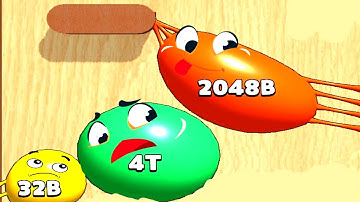 Satisfying ASMR Blob merge 3D unlock 4T ( Trillion )